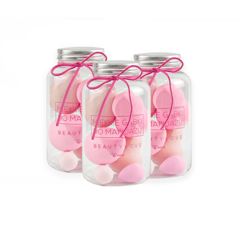 Tarro con Set Esponjas de Maquillaje