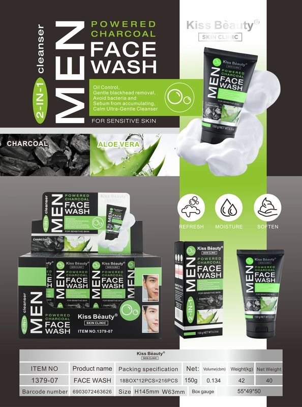 Limpiador Facial 2 In 1 Con Carbón Activo y Aloe Vera