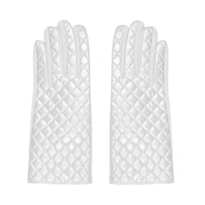 Guantes con patrón cosido Blancos