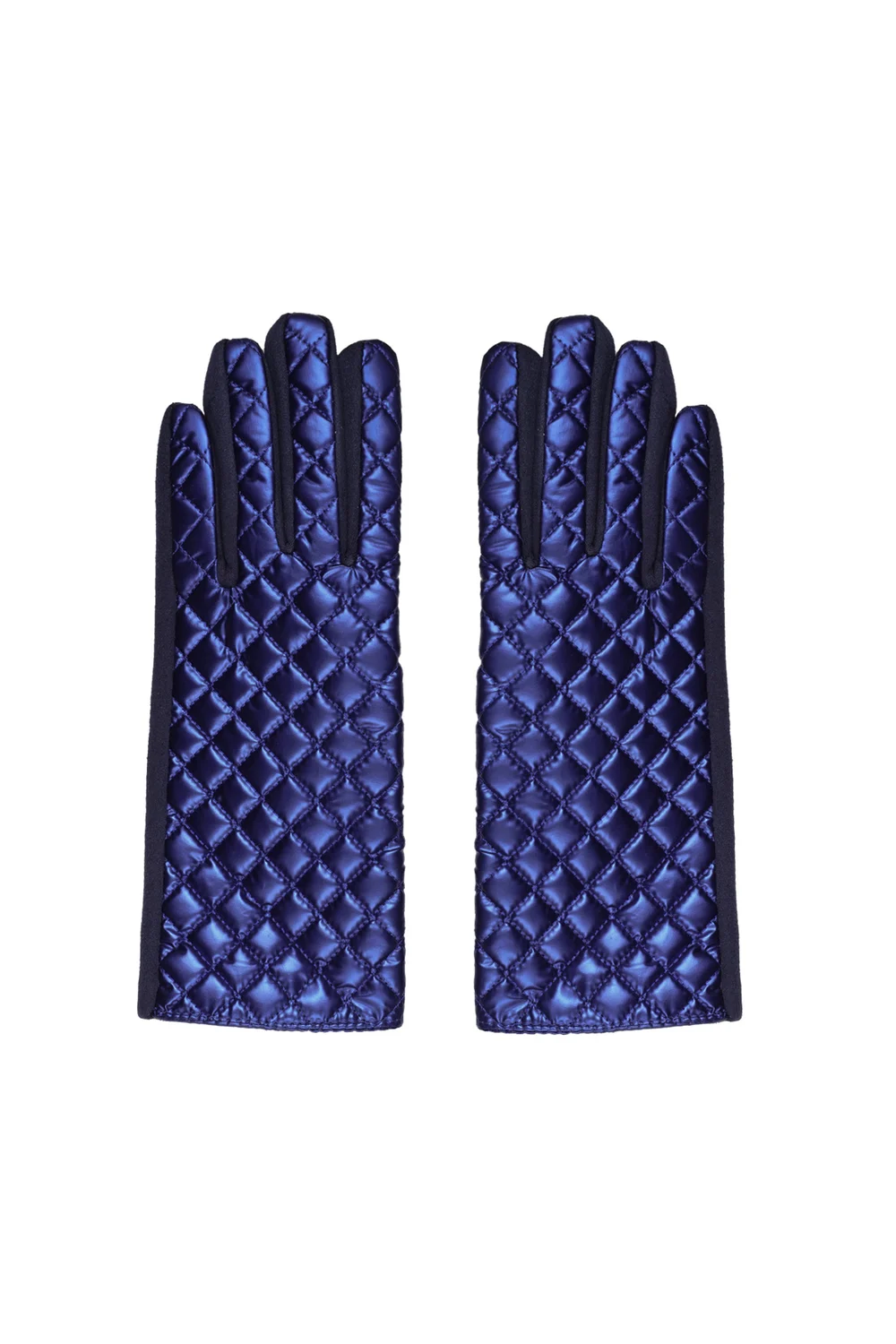 Guantes con patrón cosido Azul