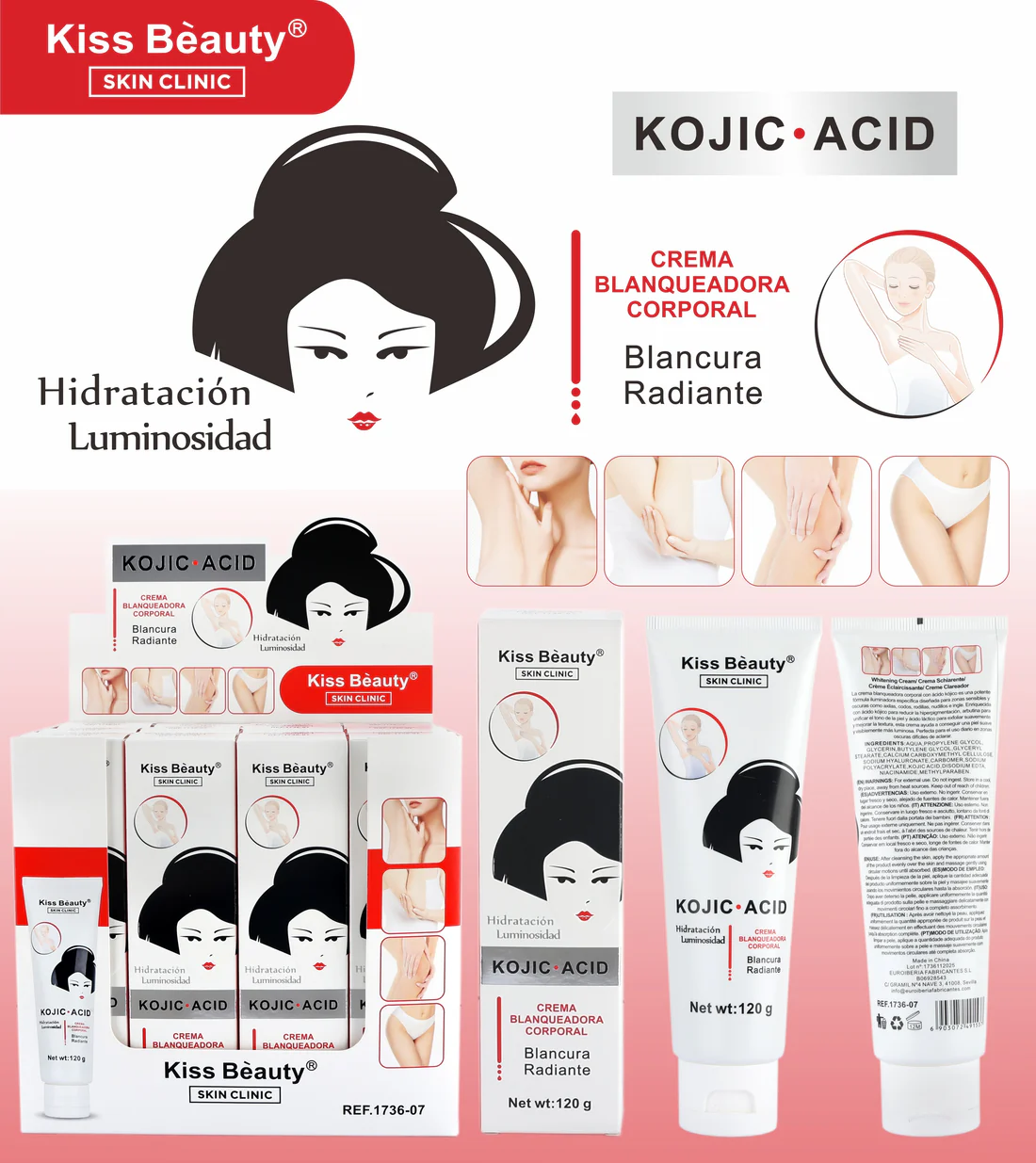 Crema Blanqueadora Corporal Kojic Acid