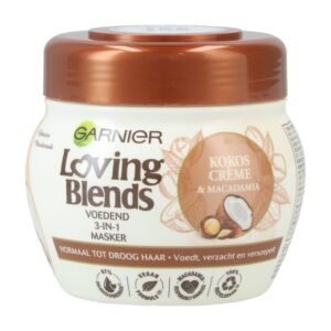 Garnier Loving Blends Hair Mask 300ml Jar Coconut Creme&Macadamia