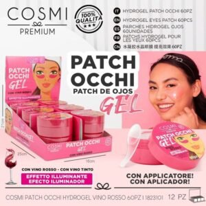 PARCHE OJOS 60 PZ VINO TINTO