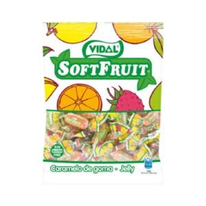 Caramelo de goma envuelta individual soft fruit 80 gramos