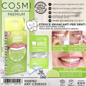 TIRAS BLANQUEADORAS DENTALES SABOR LIMON