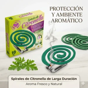 ESPIRALES DE CITRONELA 10 UNIDADES