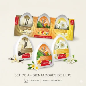 MINI DEO AMB 60ML-3PZ TROPICAL-JAZMÍN-VAINILLA