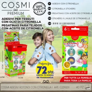 PEGATINAS CON ACEITE DE CITRONELA 6PZ