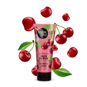 Exfoliante facial limpiador para todo tipo de pieles, cereza y jengibre