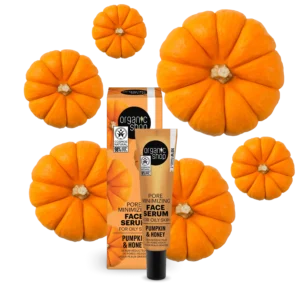 Sérum facial minimizador de poros para piel grasa con calabaza y miel