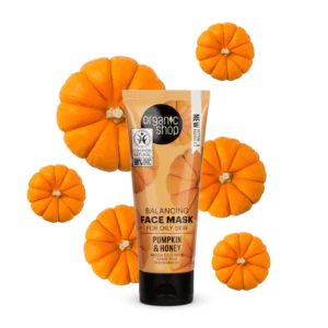 Mascarilla facial equilibrante para piel grasa de calabaza y miel