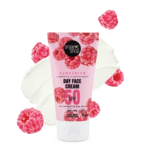 Crema facial de día con protector solar FPS 50 para piel normal a seca