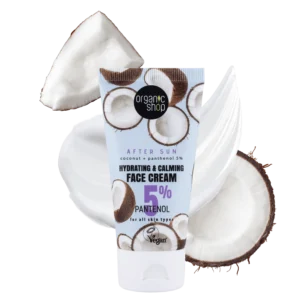 Crema facial hidratante y calmante para después del sol