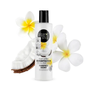 Acondicionador de brillo sedoso para todo tipo de cabello Frangipani y Coco