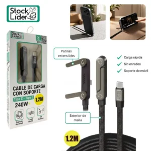 CABLE DE CARGA CON SOPORTE 1.2M