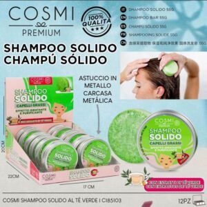 CHAMPU SOLIDO TE VERDE CABELLO GRASO