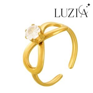 ANILLO AJUSTABLE ACERO CHAPADO ORO 18K