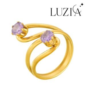 ANILLO AJUSTABLE ACERO CHAPADO ORO 18K