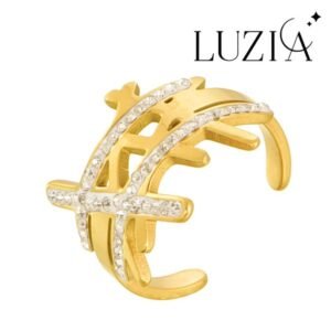ANILLO AJUSTABLE ACERO CHAPADO ORO 18K